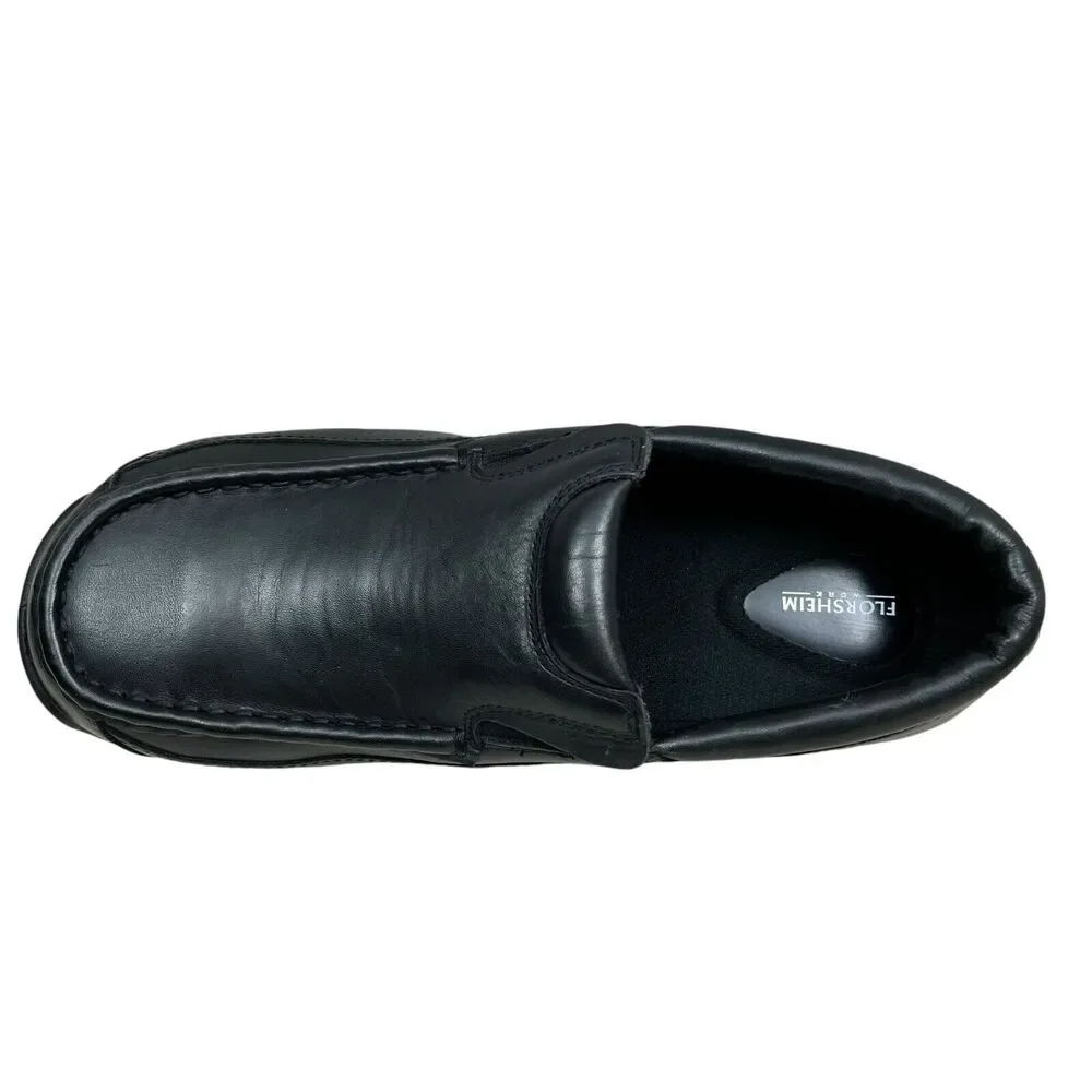 Florsheim Mens Work Shoe Leather XTR Composite Toe Slip Oil Resisting Black 8.5D